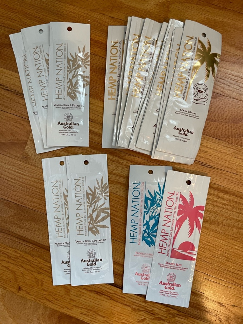 Hemp Nation aftercare tan extender lotion packets